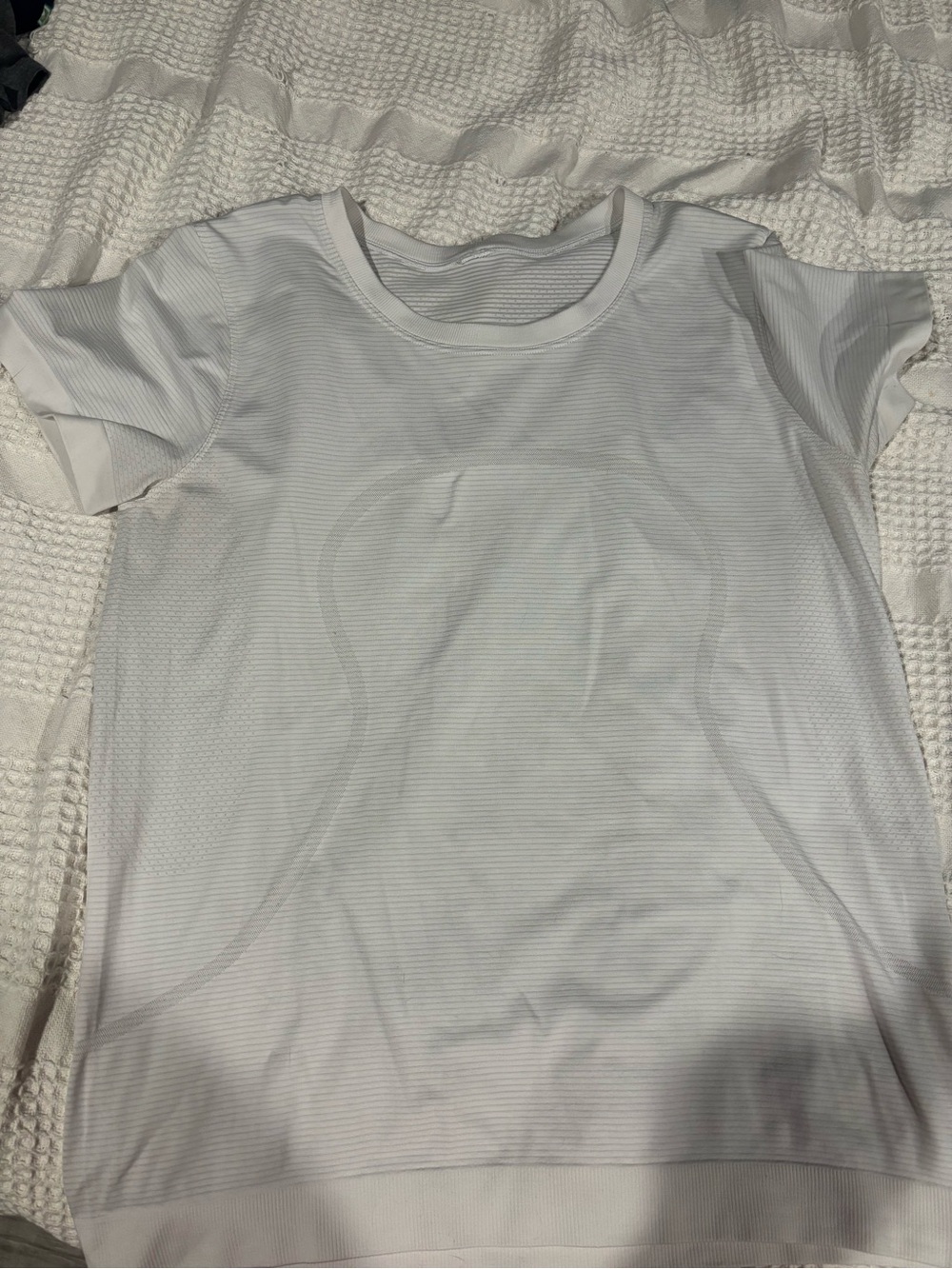 White LuluLemon Athletic Short Sleeve Tee - size 8